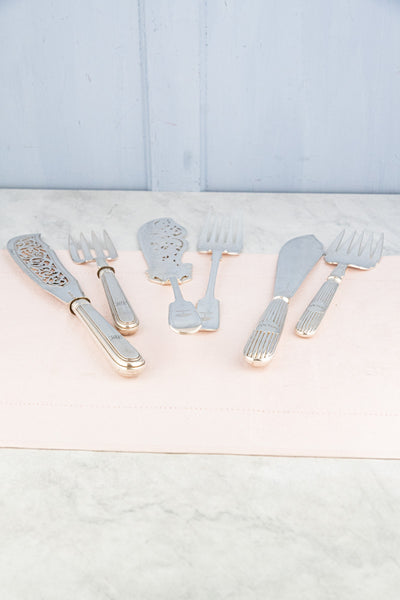 English Silverplate Fish Servers
