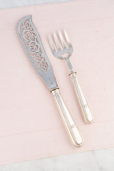 English Silverplate Fish Servers