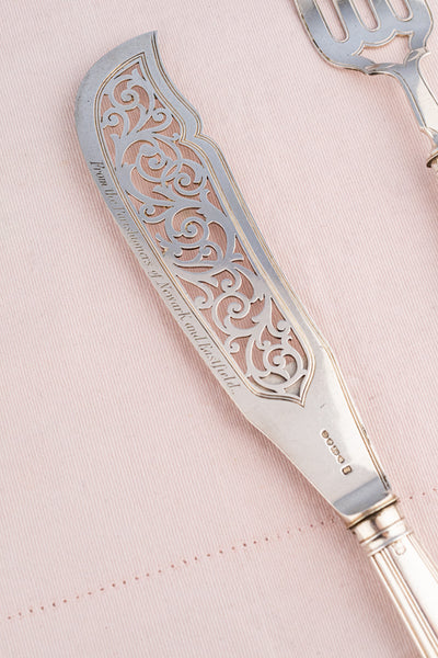 English Silverplate Fish Servers