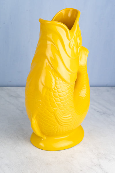 English Ceramic Fish Gluggle Jug