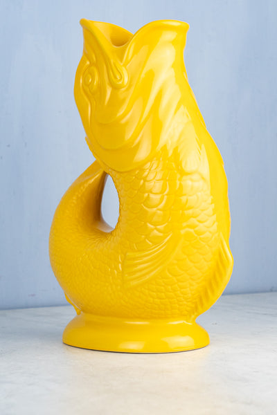 English Ceramic Fish Gluggle Jug