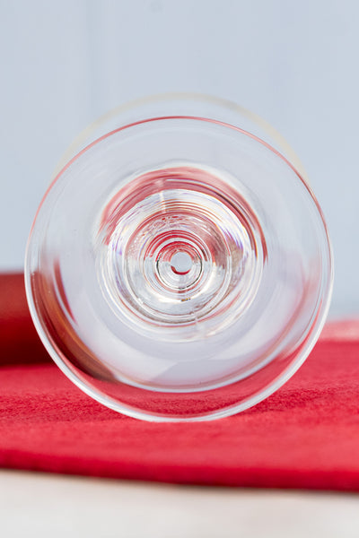 Gold Rim Etched Wine Glass - Set of 2