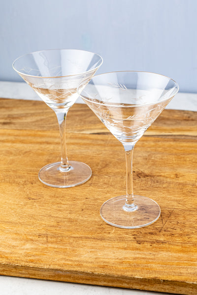 Fern Martini Glasses - Set of 2