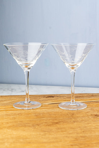 Fern Martini Glasses - Set of 2