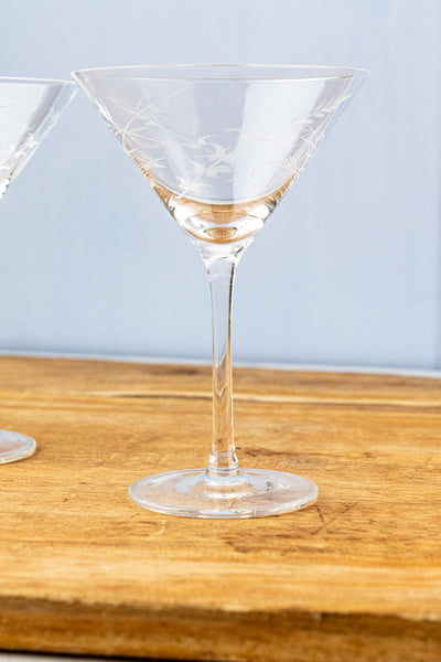 Fern Martini Glasses - Set of 2