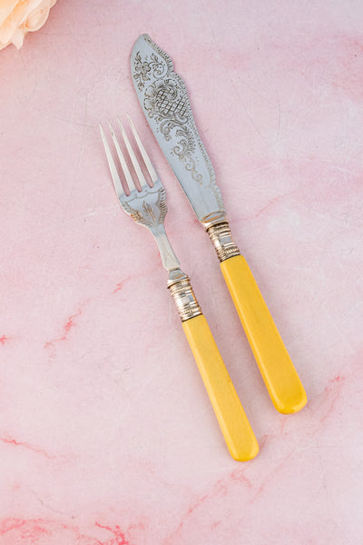 Victorian Fish Service for 6