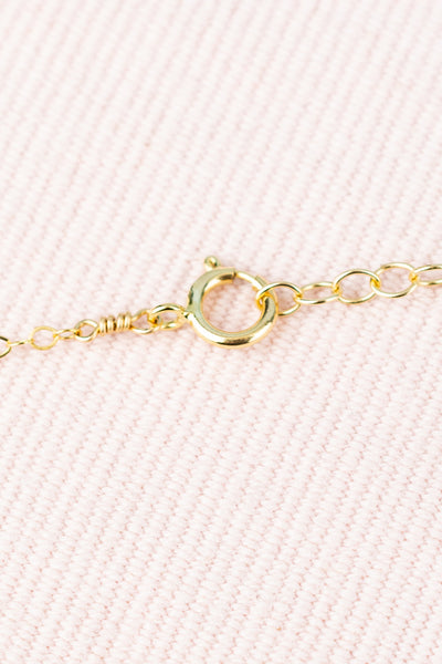Five Pearl Gold Chain Necklace