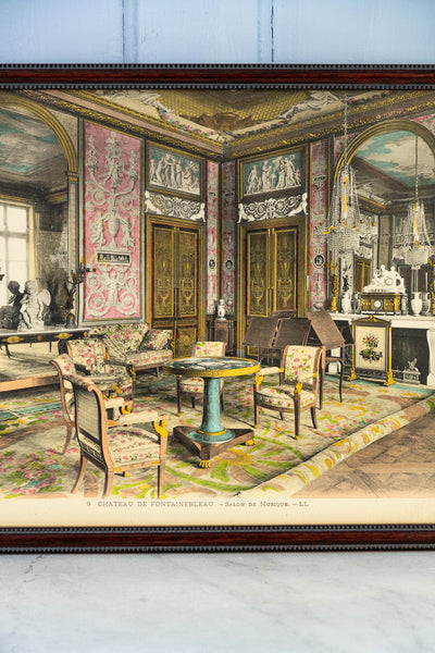 Framed Fontainebleau Handtinted Photograph