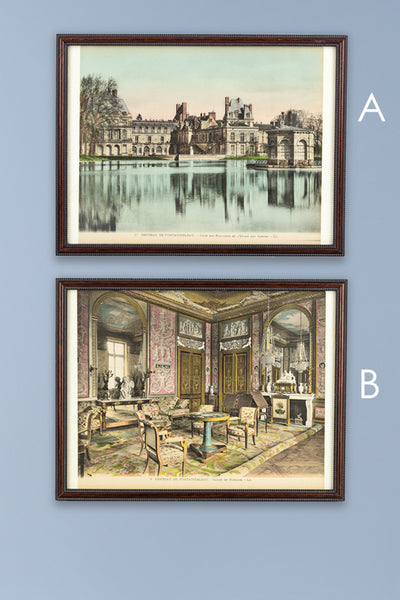 Framed Fontainebleau Handtinted Photograph