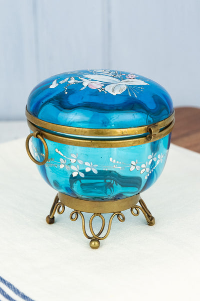 Antique French Art Nouveau Enameled Box