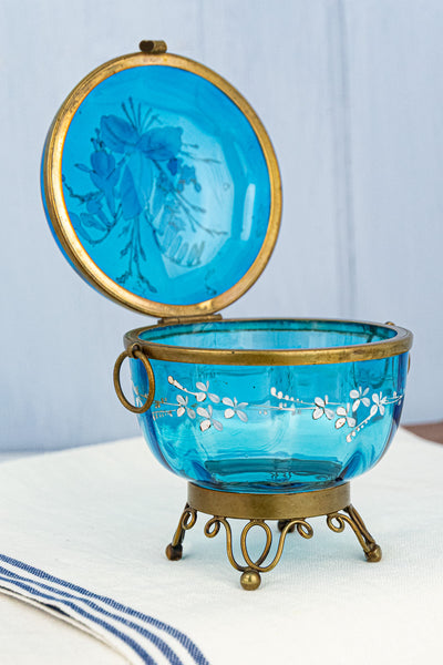 Antique French Art Nouveau Enameled Box