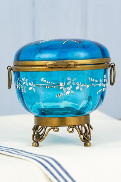 Antique French Art Nouveau Enameled Box
