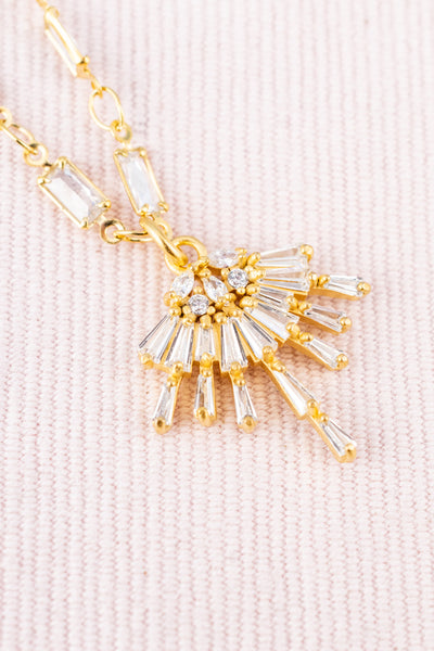 French Crystal Chain Necklace