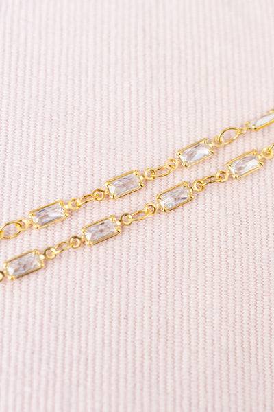 French Crystal Chain Necklace