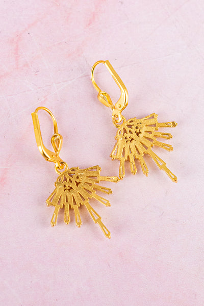 French Crystal Spray Earrings