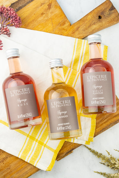 French Lavender, Rose and Violet Syrups