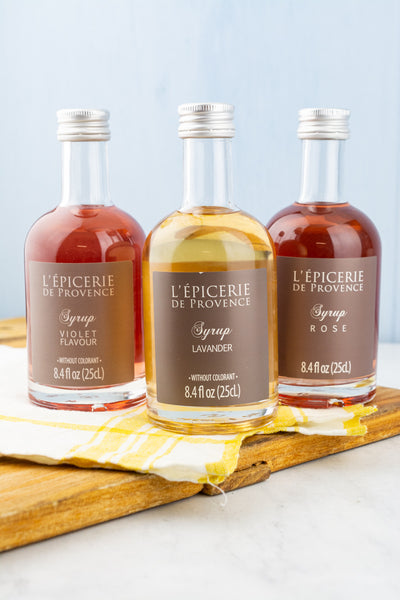 French Lavender, Rose and Violet Syrups