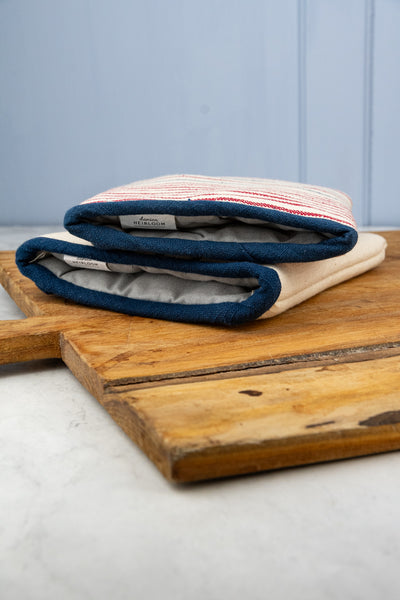 French Stripe Oven Mitts