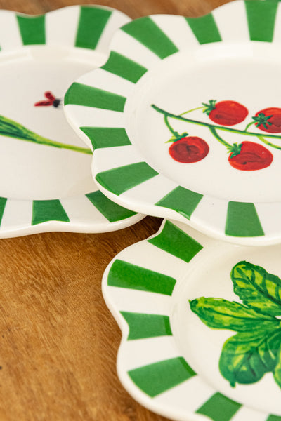 Garden Fresh Tidbit Plates - Set of 2