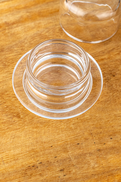 Glass Butter Dish with Cover