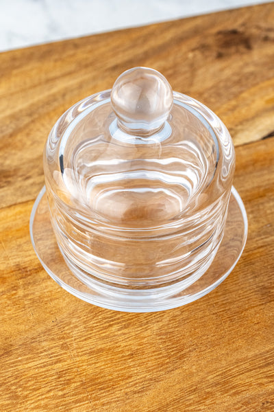 Glass Butter Dish with Cover