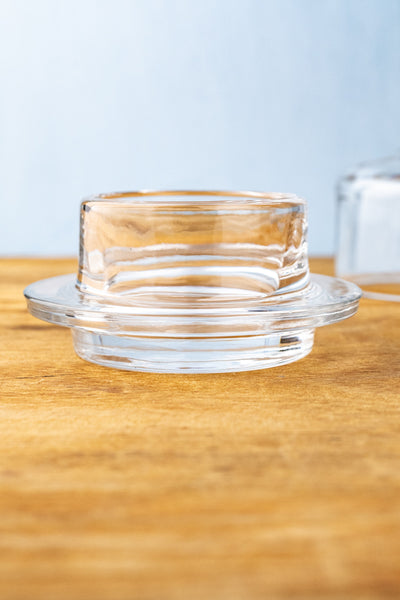 Glass Butter Dish with Cover
