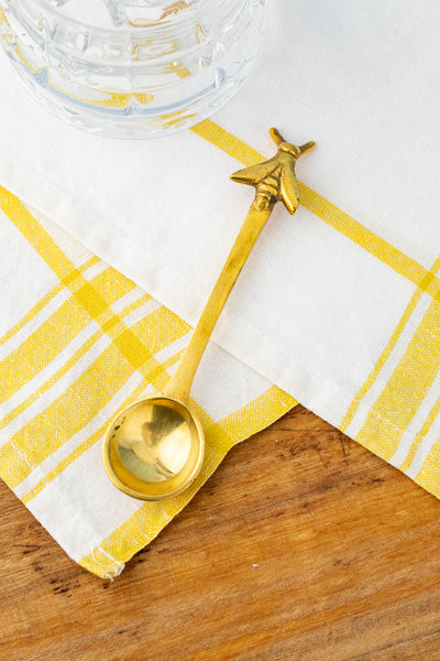 Glass Honey Pot with Golden Bee Spoon