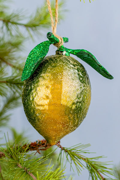 Glass Lime Ornament