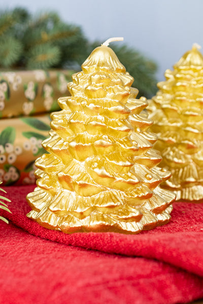 Gold Tree Candles - Set of 2