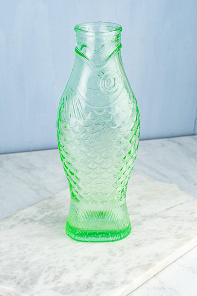 Green Glass Fish Carafe