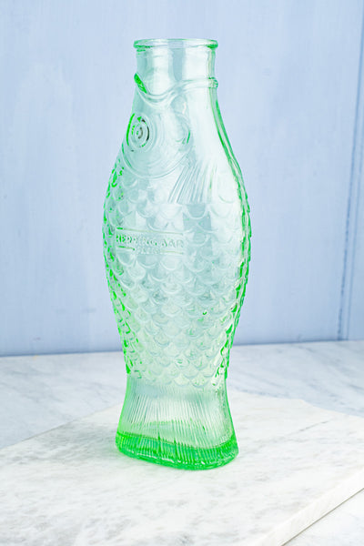 Green Glass Fish Carafe