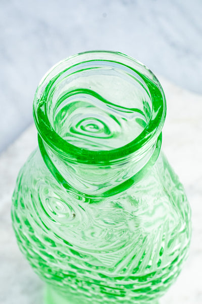 Green Glass Fish Carafe