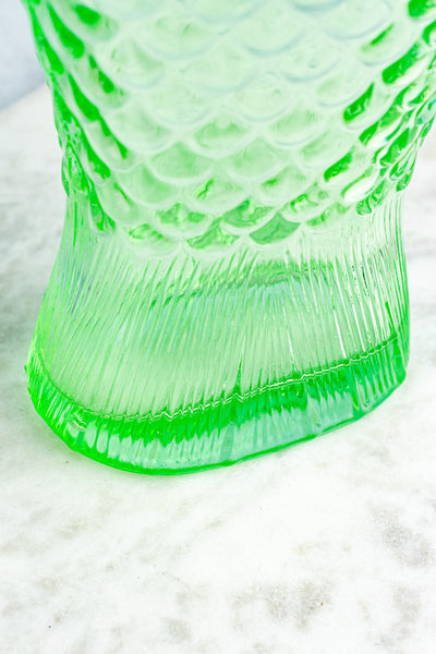 Green Glass Fish Carafe