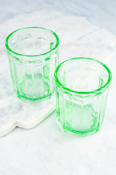 Green Glasses - Set of Two