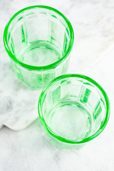 Green Glasses - Set of Two