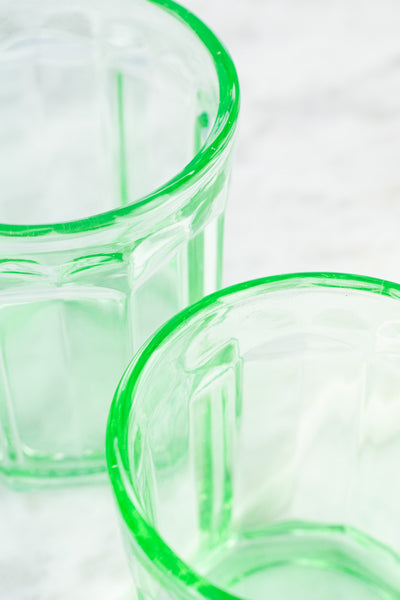 Green Glasses - Set of Two