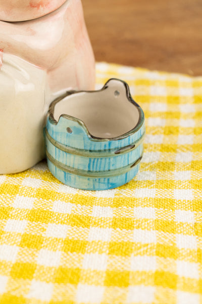 Grinning Piggy Ceramic Cruet