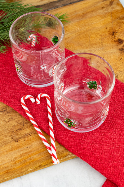 Holiday Cheer Rocks Glasses - Set of 2