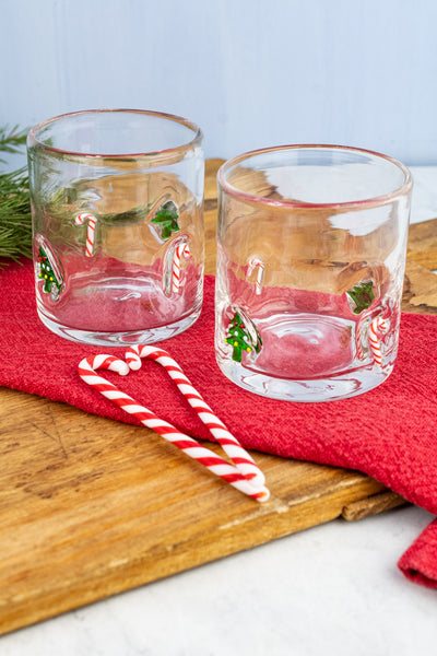 Holiday Cheer Rocks Glasses - Set of 2