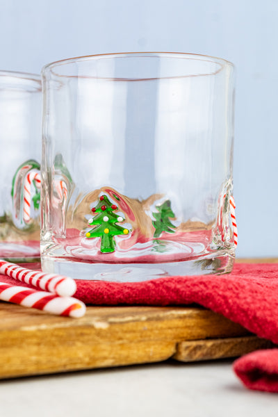 Holiday Cheer Rocks Glasses - Set of 2