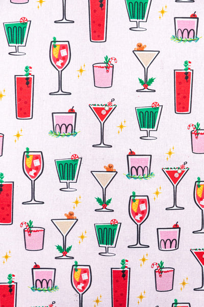 Holiday Cocktails Tea Towel