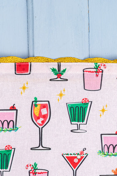 Holiday Cocktails Tea Towel