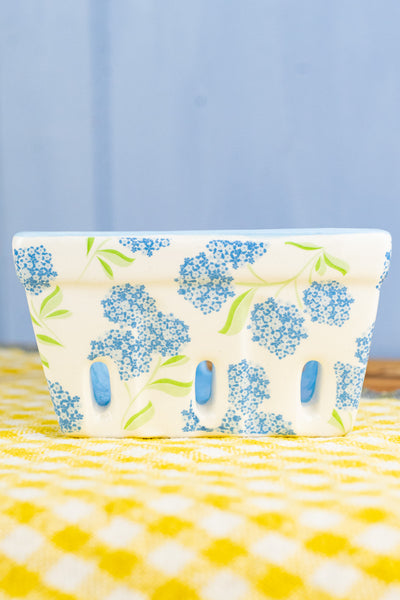 Hydrangea Ceramic Berry Basket