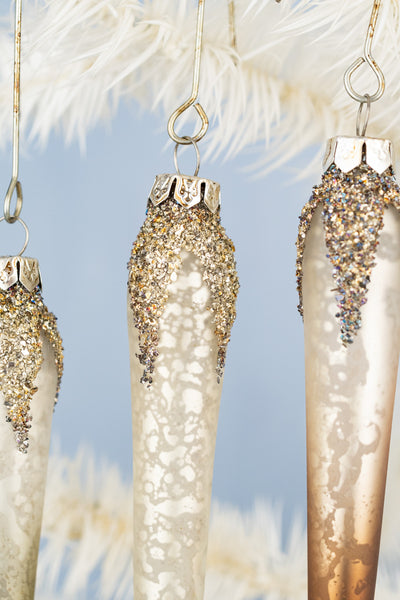 Icicle Ornaments - Set of 3