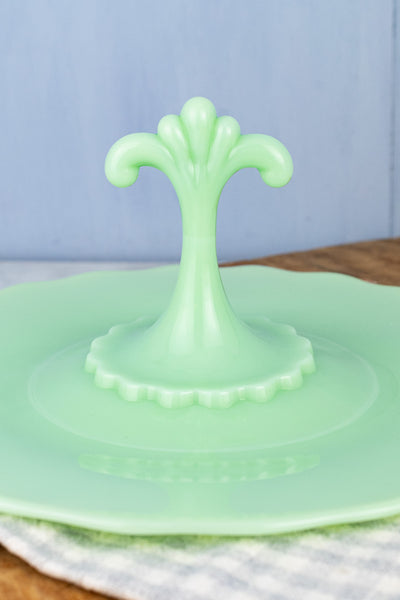 Jadeite Glass Tidbit Tray