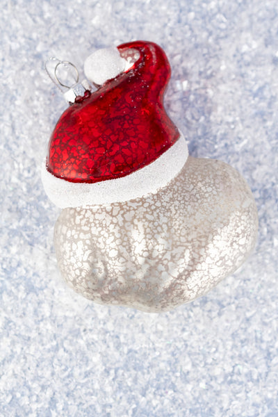 Father Christmas Glass Ornament