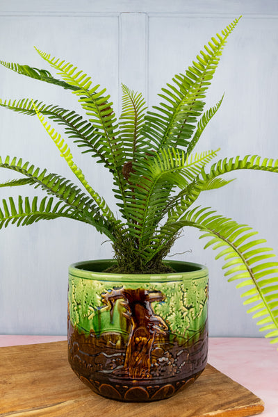 Antique McCoy Majolica Cachepot