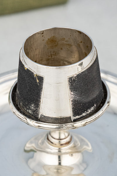 Antique English Silverplate Langham Hotel Match Stand