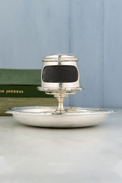 Antique English Silverplate Langham Hotel Match Stand