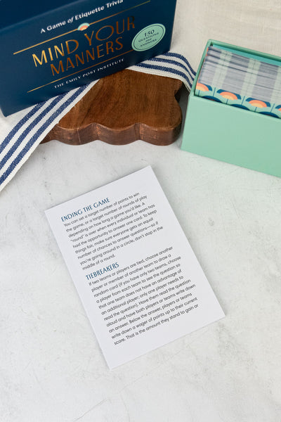 Mind Your Manners Trivia Game